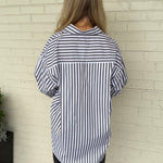 Olivaceous | Mayra Stripe Button Down Shirt | Sweetest Stitch
