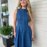 Olivaceous | Celeste Sleeveless Denim Mini Dress | Sweetest Stitch