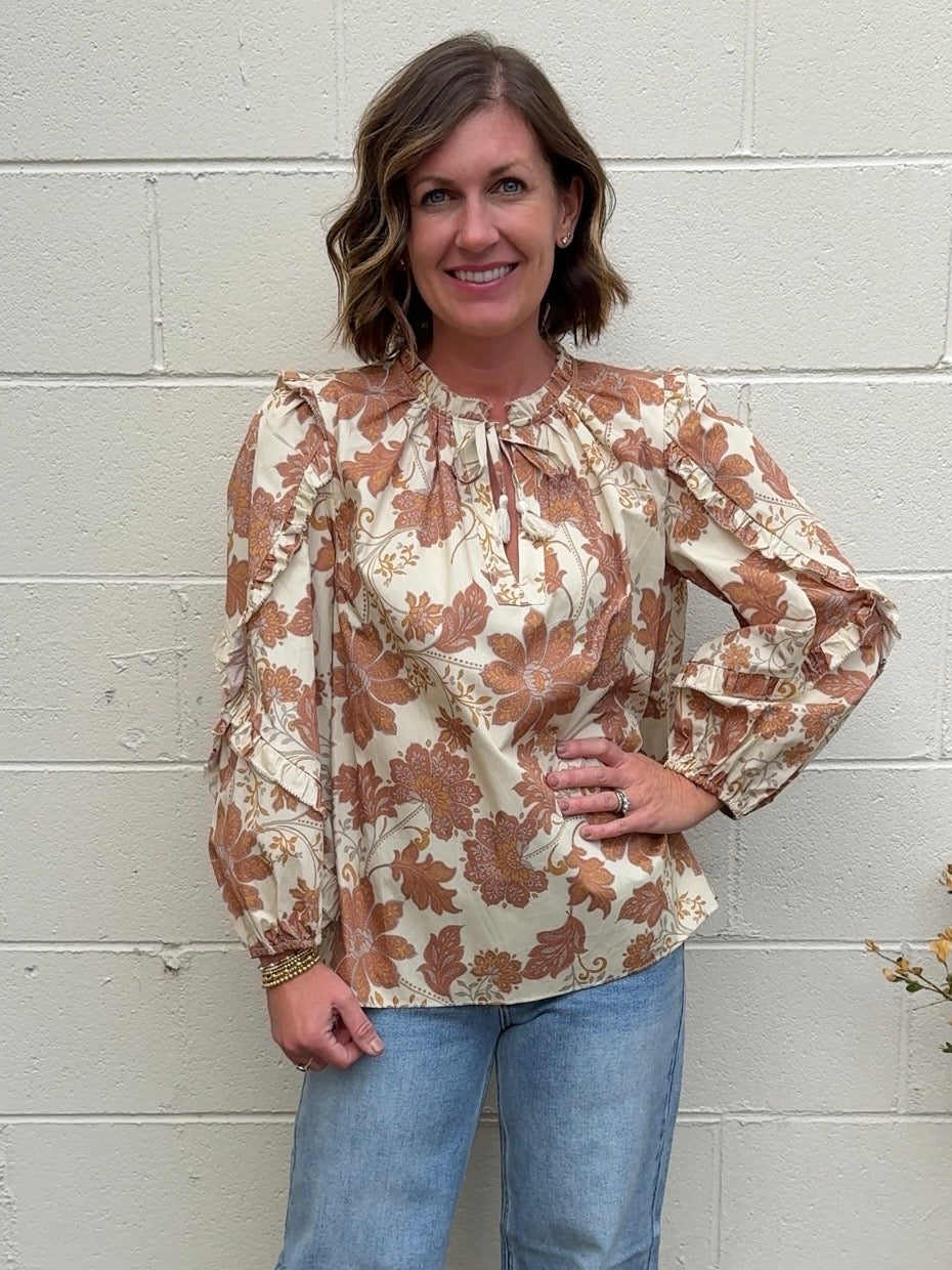 Olivaceous | Isabel Floral Top | Sweetest Stitch Boutique Richmond VA