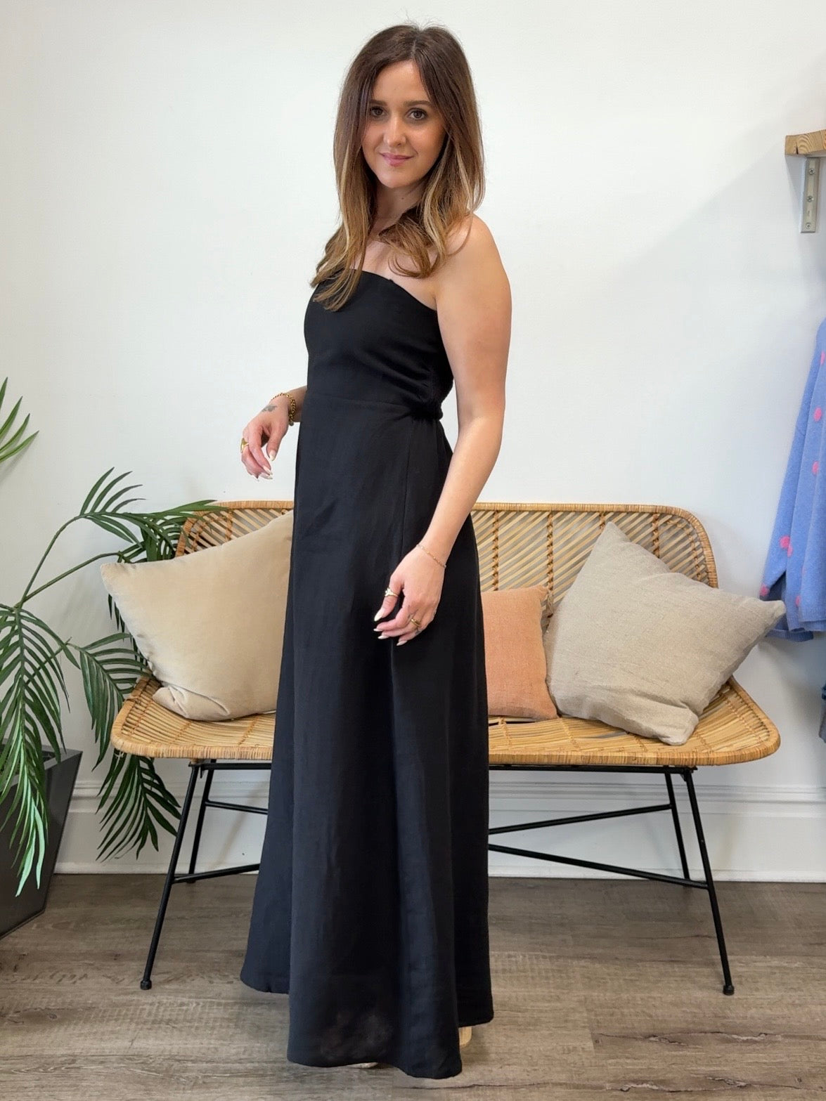 Olivaceous | Kendra Strapless Midi Dress | Sweetest Stitch Boutique