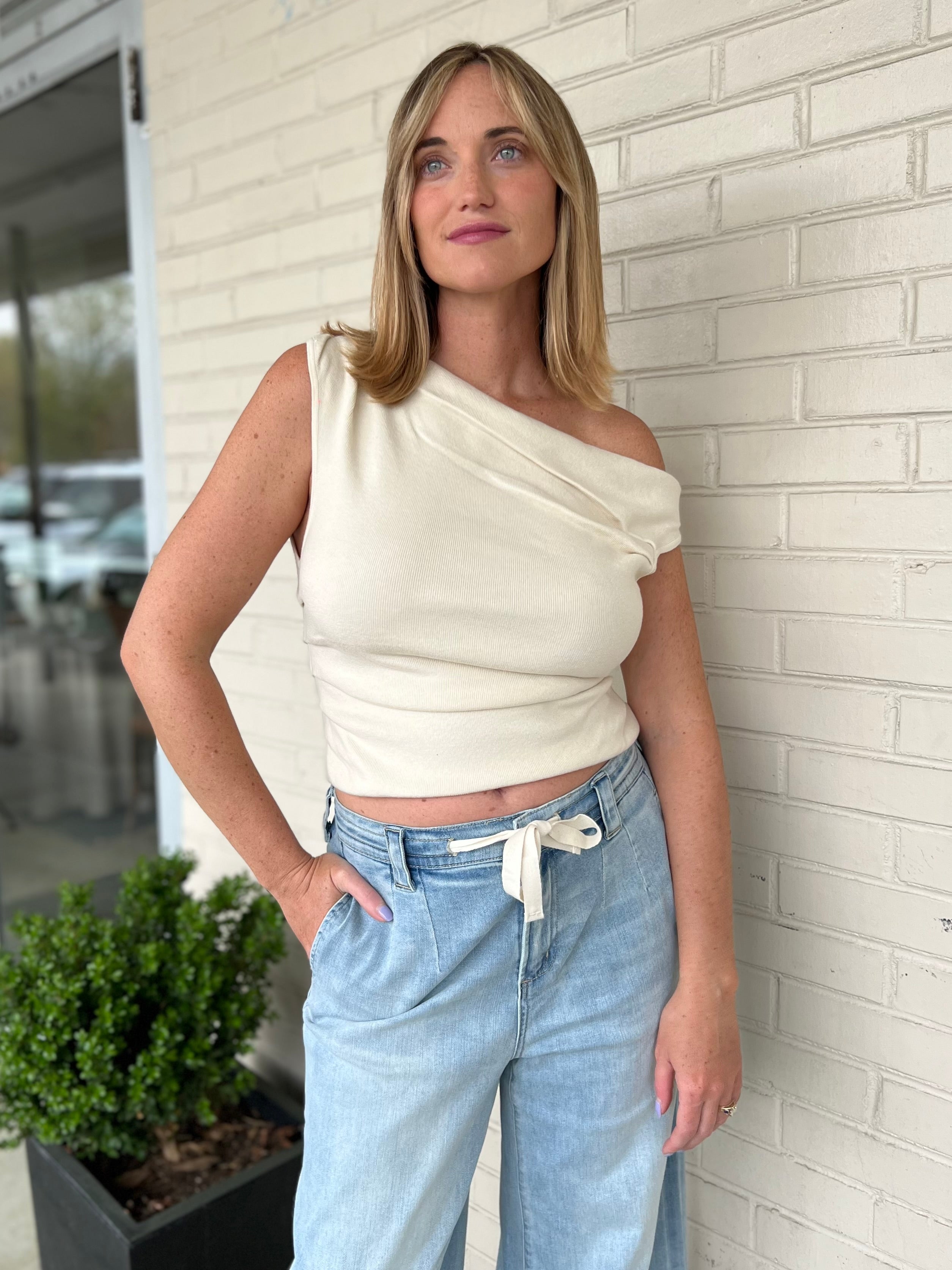 Le Lis | Simone Asymmetrical Knit Top | Sweetest Stitch