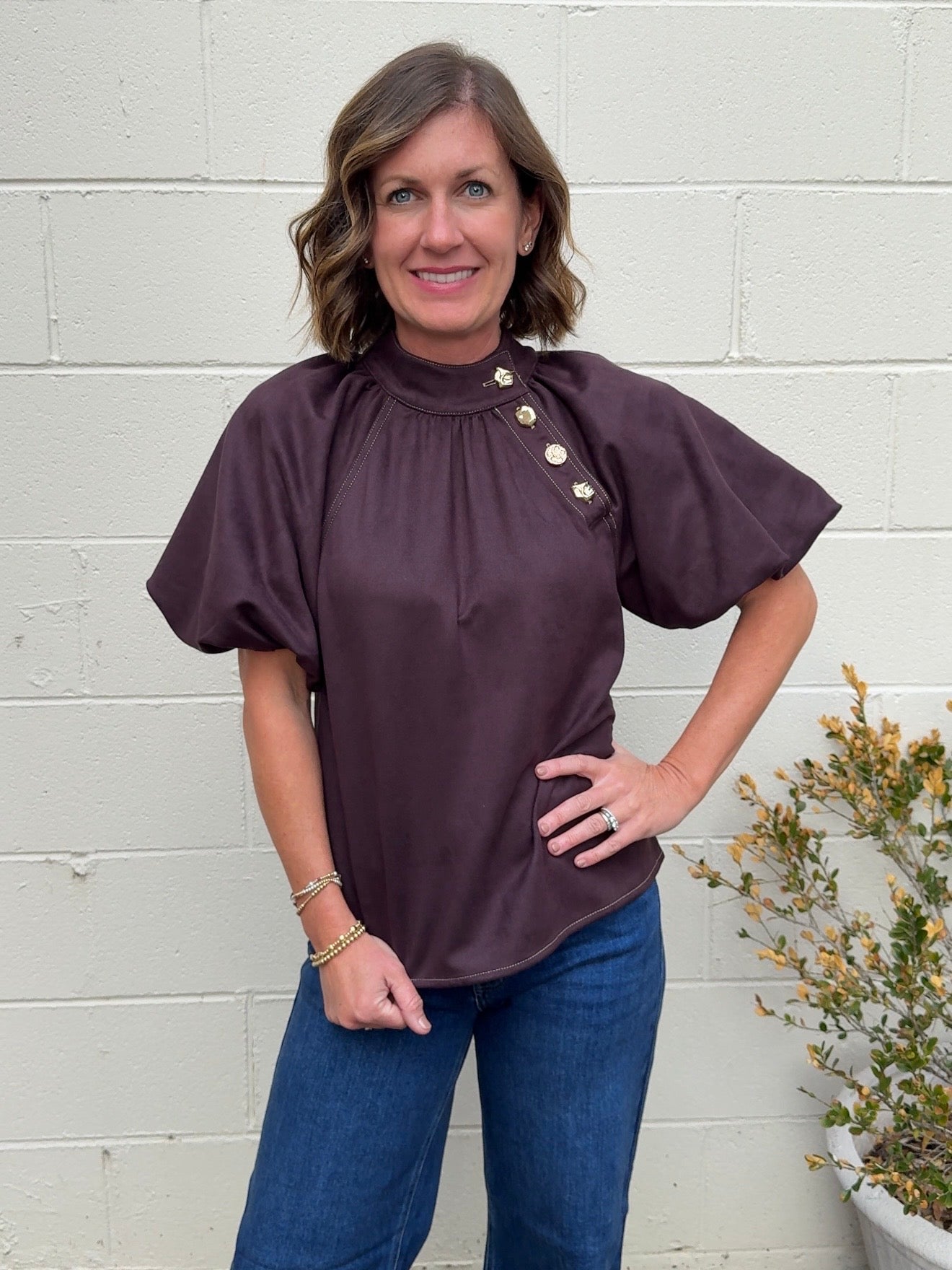 THML | Maeve Puff Sleeve Top | Sweetest Stitch Boutique Richmond VA