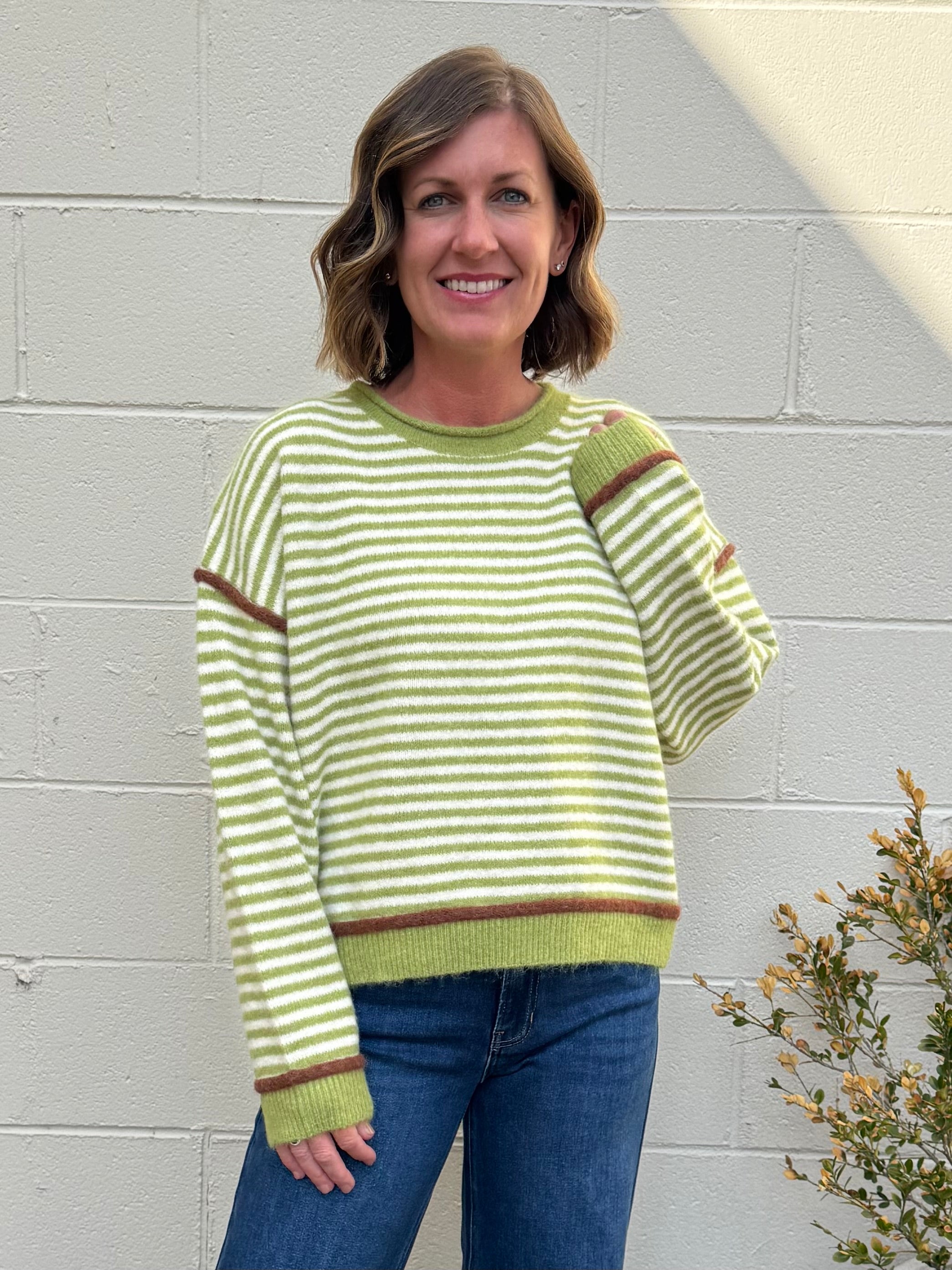 Entro | Joanna Striped Sweater | Sweetest Stitch Boutique Richmond VA