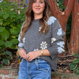 Current Air | Mckenna Flower Sweater | Sweetest Stitch Boutique