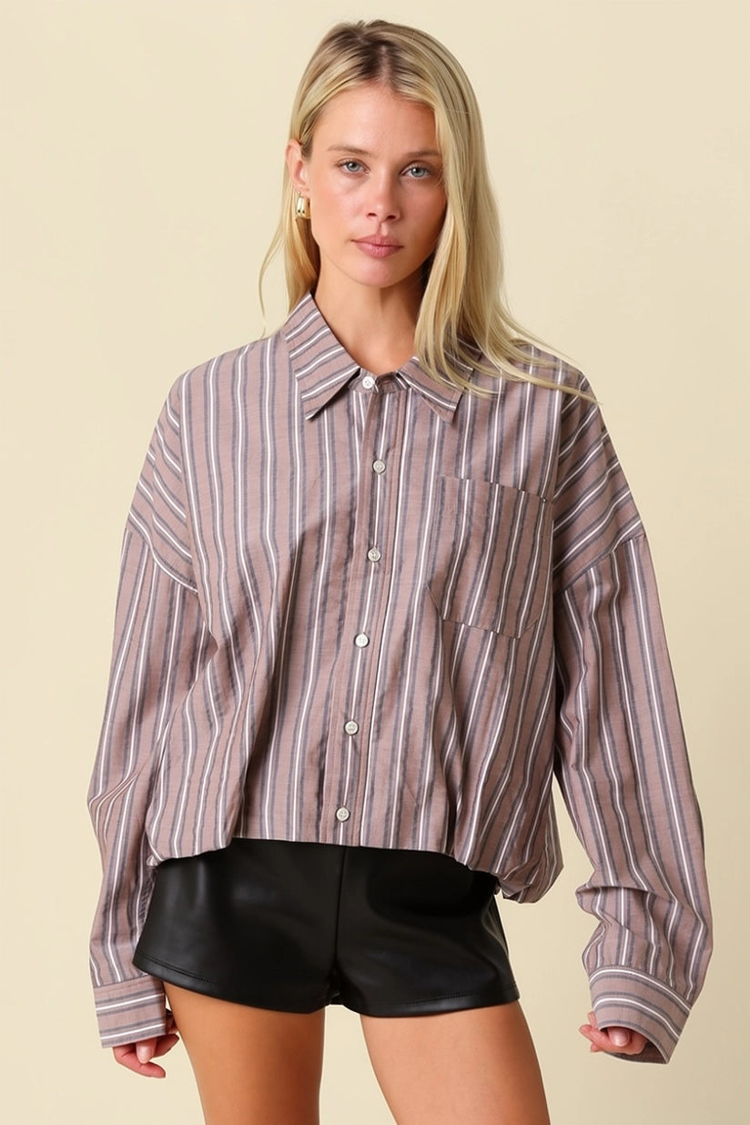 Olivaceous | Austin Stripe Shirt | Sweetest Stitch Boutique Richmond