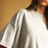 Miou Muse | Courtney Short Sleeve Sweater | Sweetest Stitch Boutique