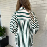 Entro | Esmerelda Striped Button Up Top | Sweetest Stitch Boutique