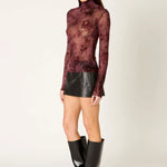 NIA | Ophelia Floral Mesh Top | Sweetest Stitch Boutique Richmond VA