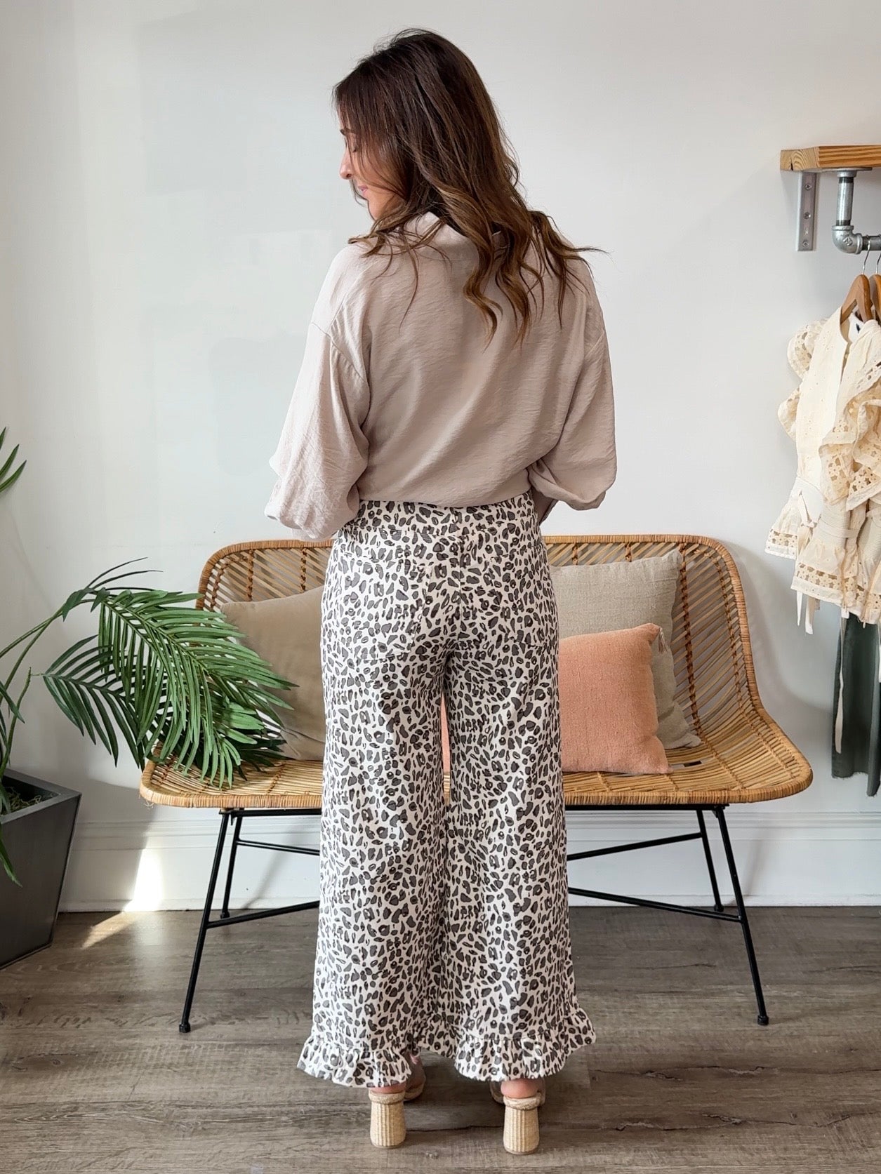Entro | Clara Leopard Wide Leg Pants | Sweetest Stitch Boutique