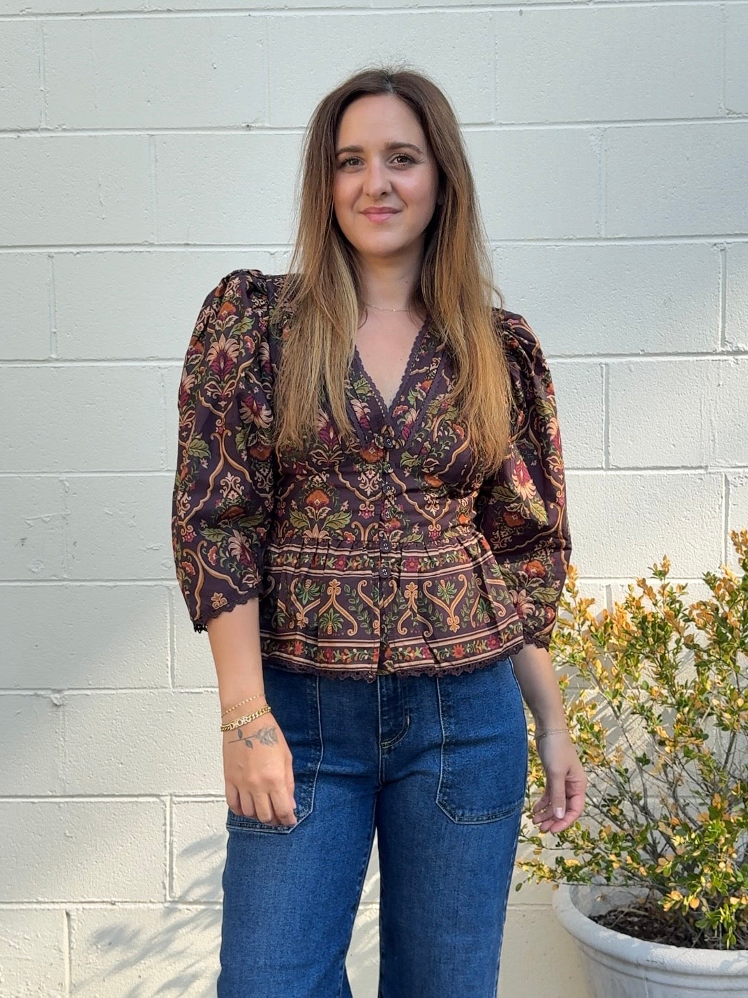 Olivaceous | Eloise Floral Blouse | Sweetest Stitch Boutique Richmond