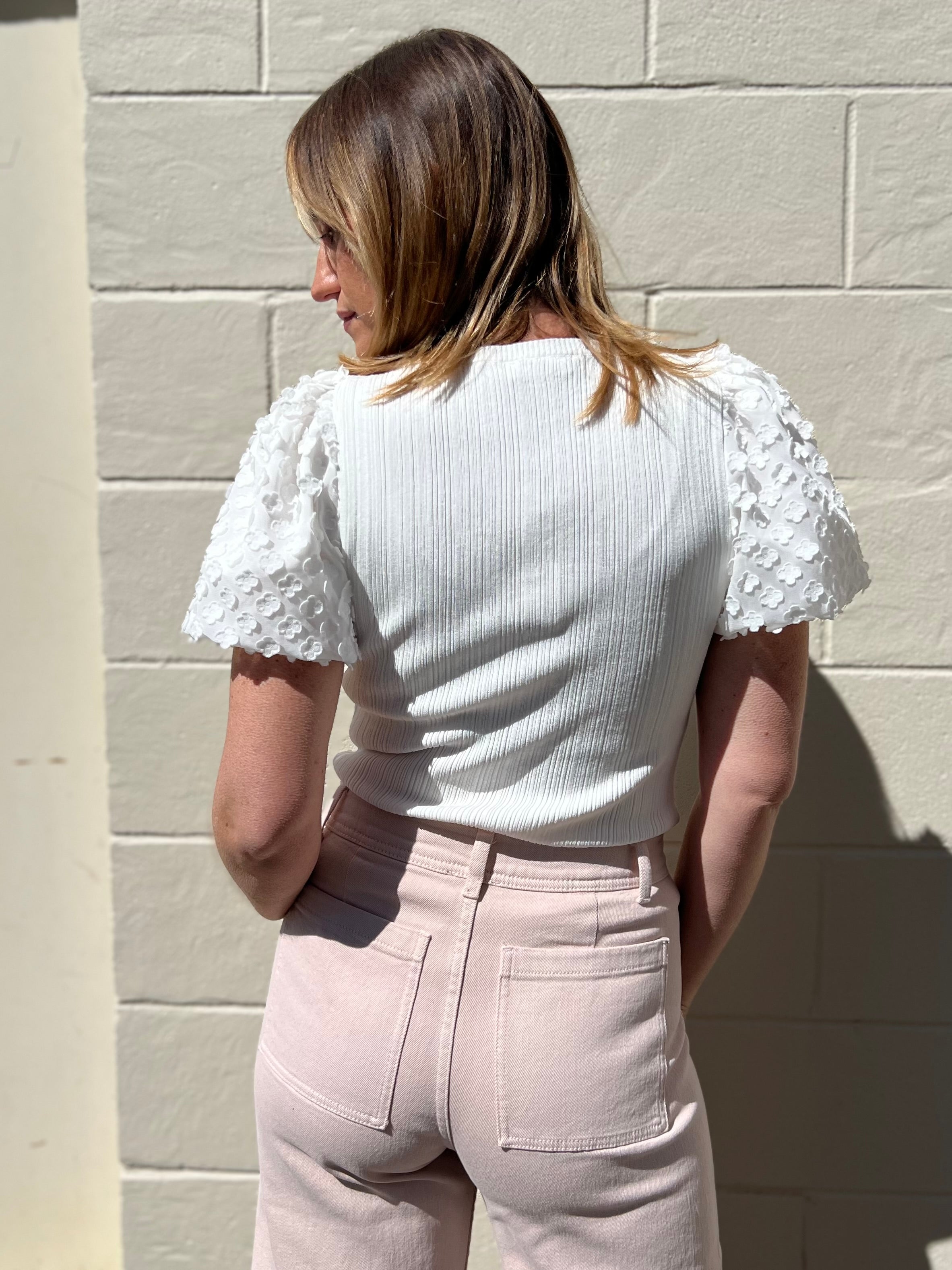 Current Air | Iris Floral Sleeve Top | Sweetest Stitch Boutique