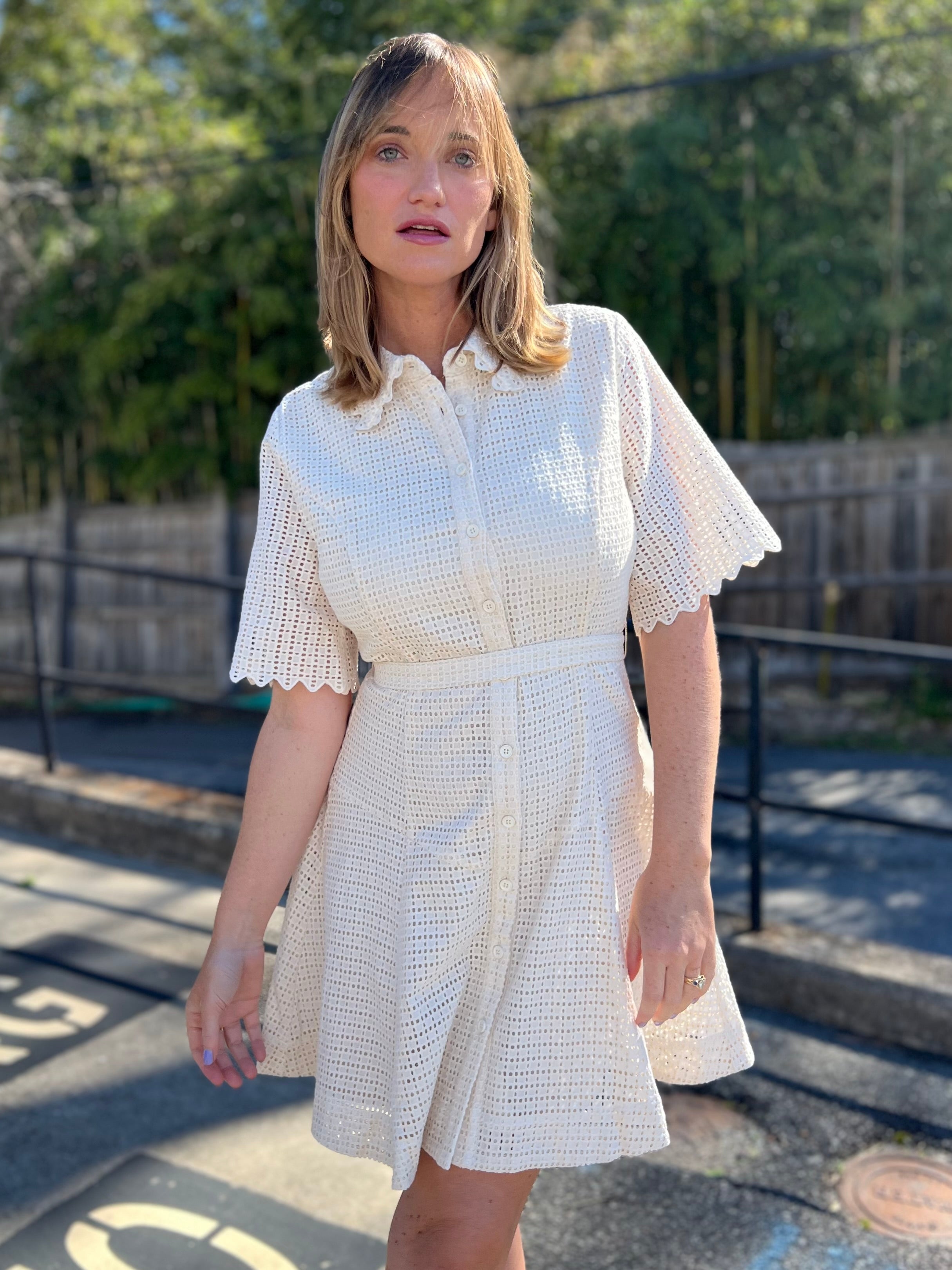 Current Air | Eden Lace Button Down Dress | Sweetest Stitch