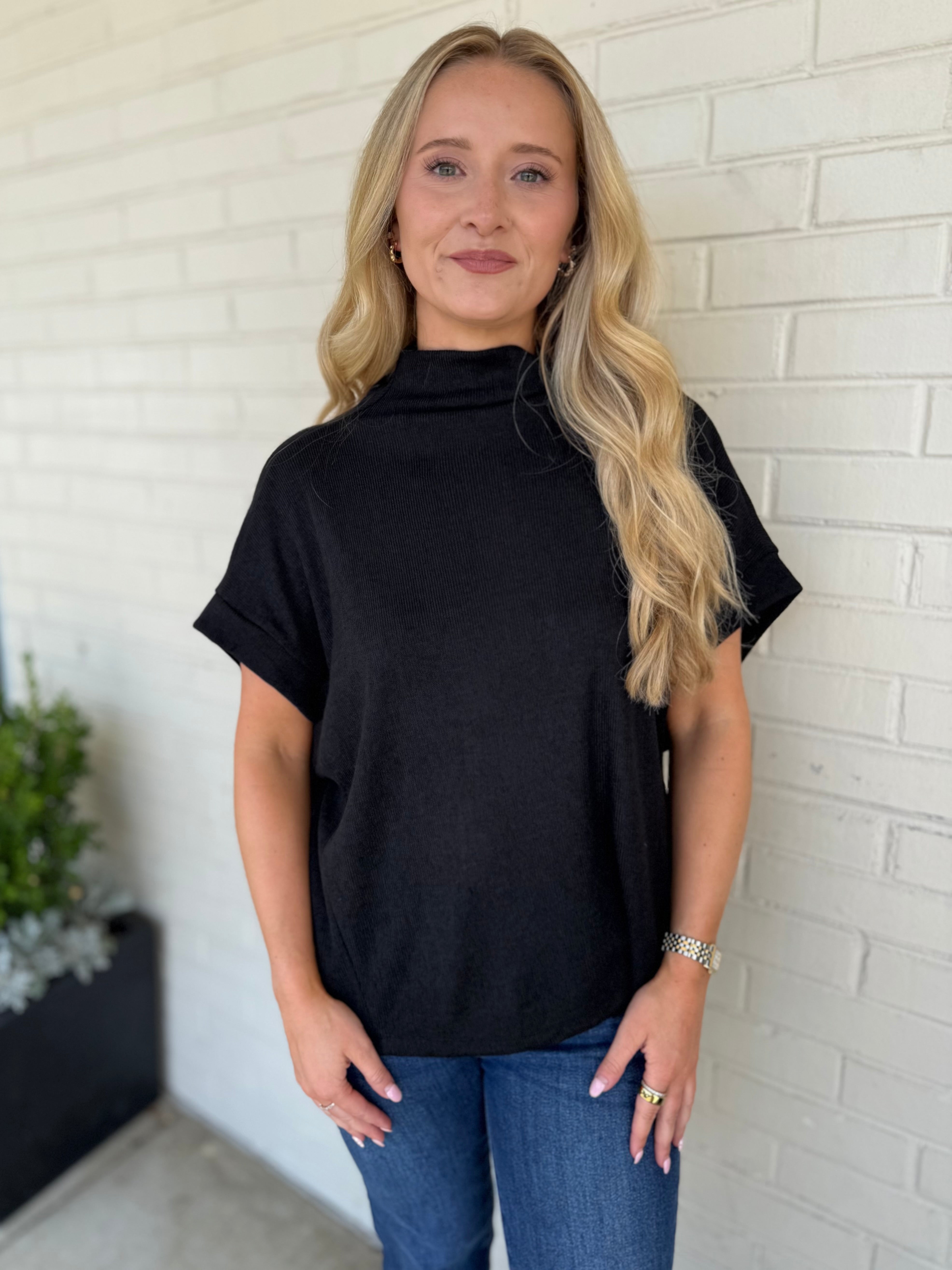 Entro | Noelle Mock Neck Top | Sweetest Stitch Boutique Richmond