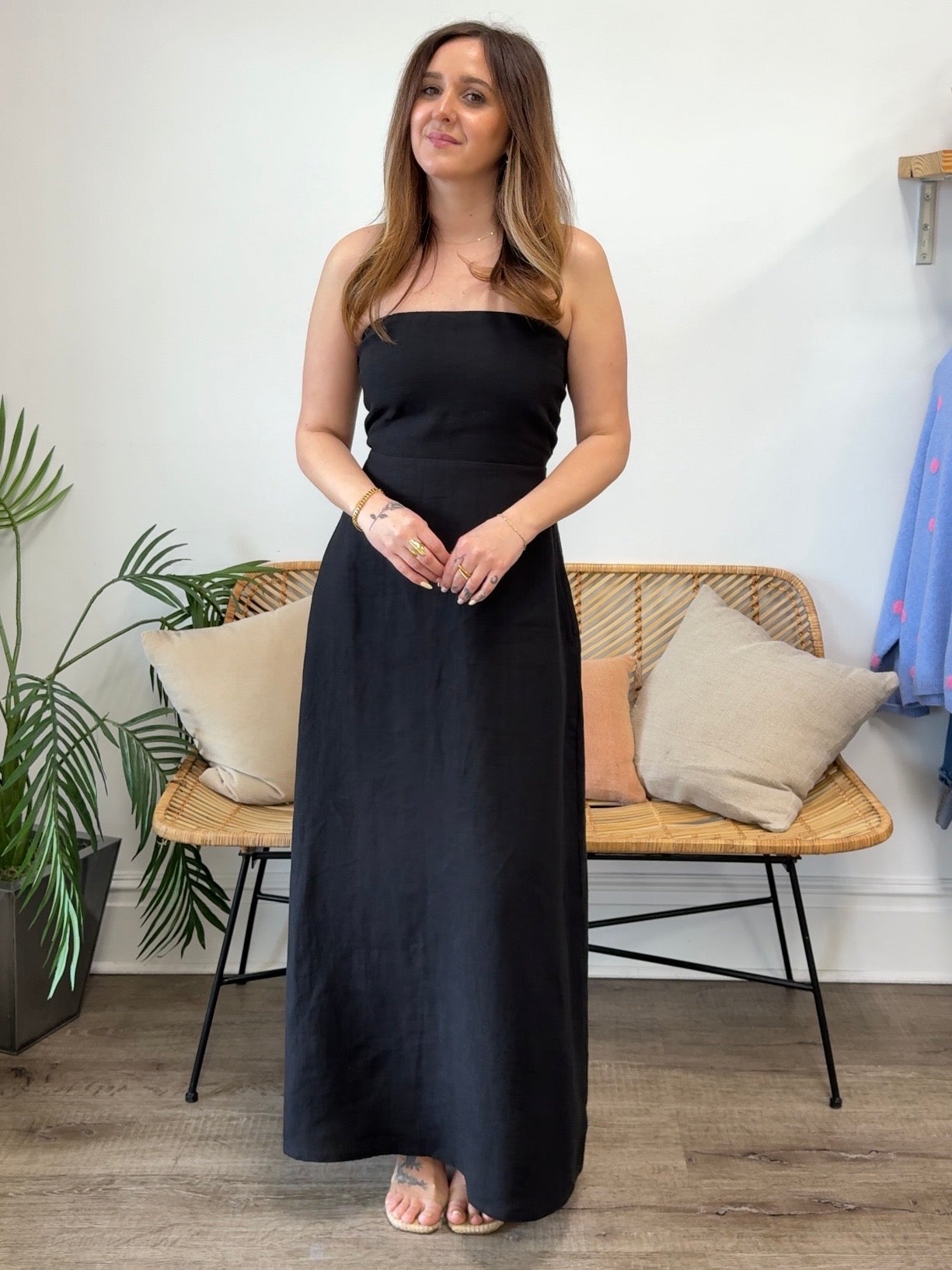 Olivaceous | Kendra Strapless Midi Dress | Sweetest Stitch Boutique