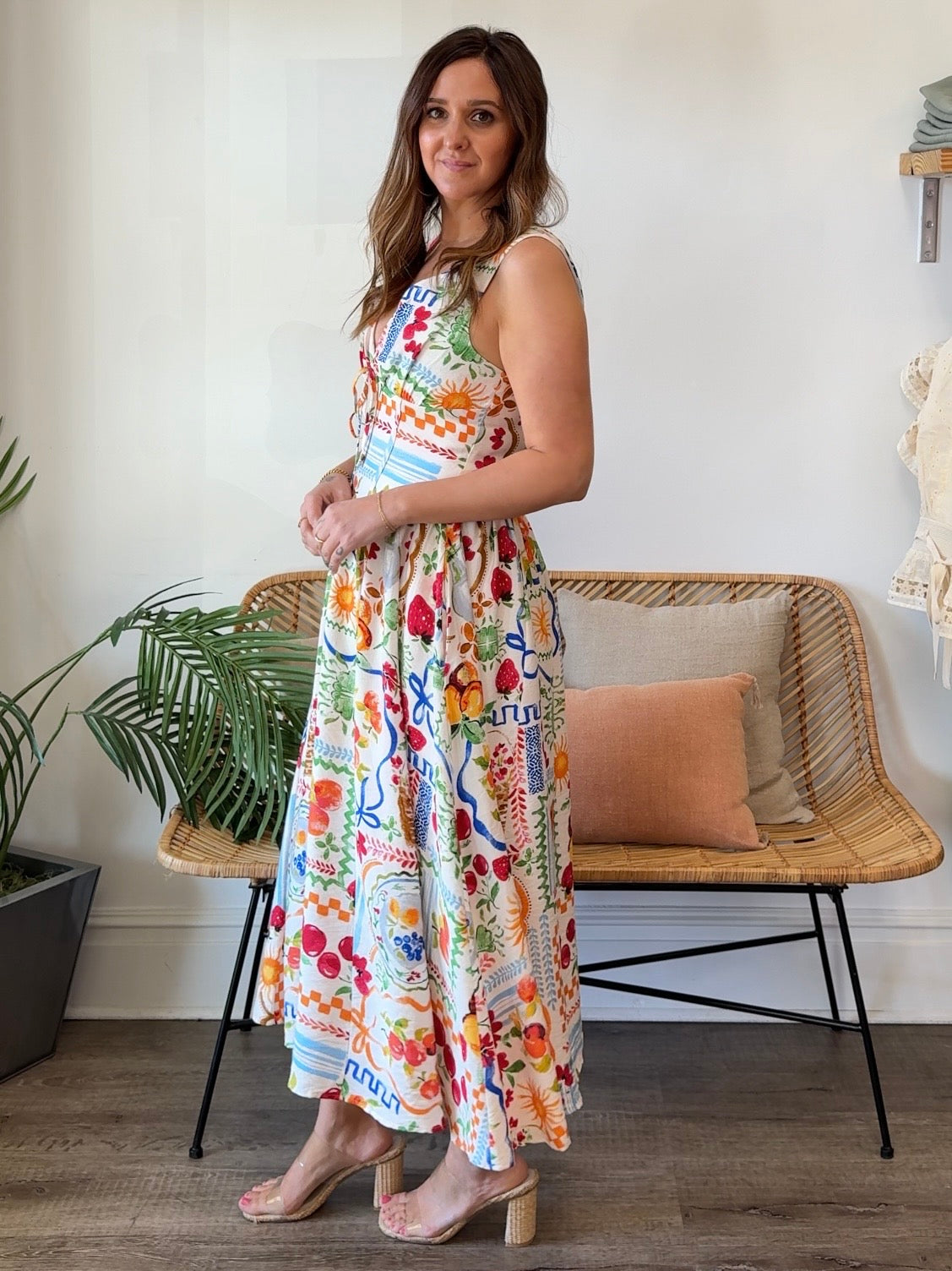 Kayla V-Neck Midi Dress