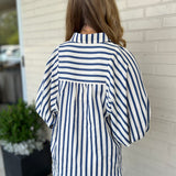 Entro | Esmerelda Striped Button Up Top | Sweetest Stitch Boutique