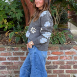 Current Air | Mckenna Flower Sweater | Sweetest Stitch Boutique