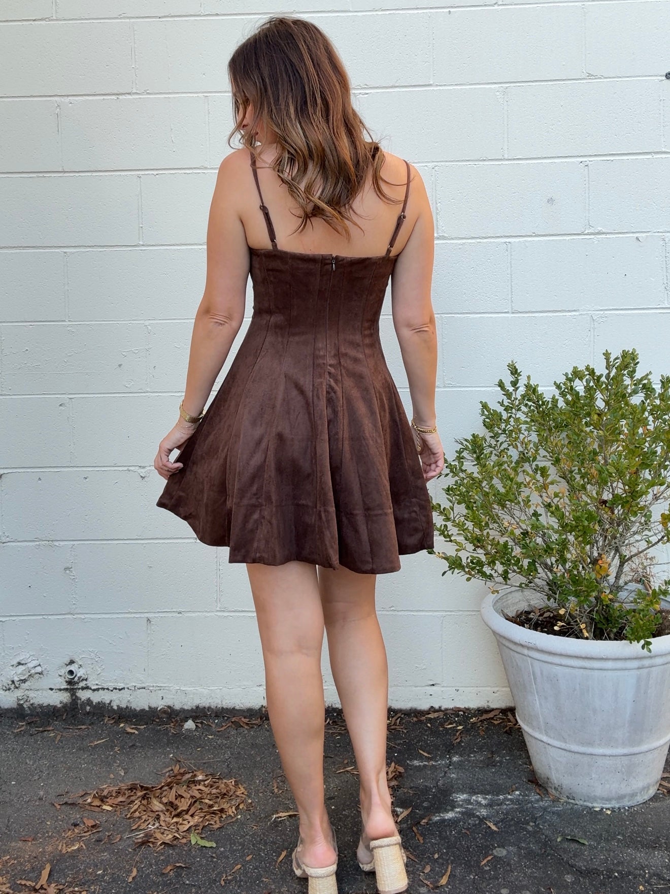 Olivaceous | Hana Suede Mini Dress | Sweetest Stitch Boutique