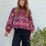 Entro | Brielle Embroidered Top | Sweetest Stitch Boutique