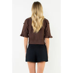 THML | Margot Flower Short Sleeve Sweater | Sweetest Stitch Boutique