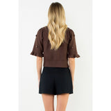THML | Margot Flower Short Sleeve Sweater | Sweetest Stitch Boutique