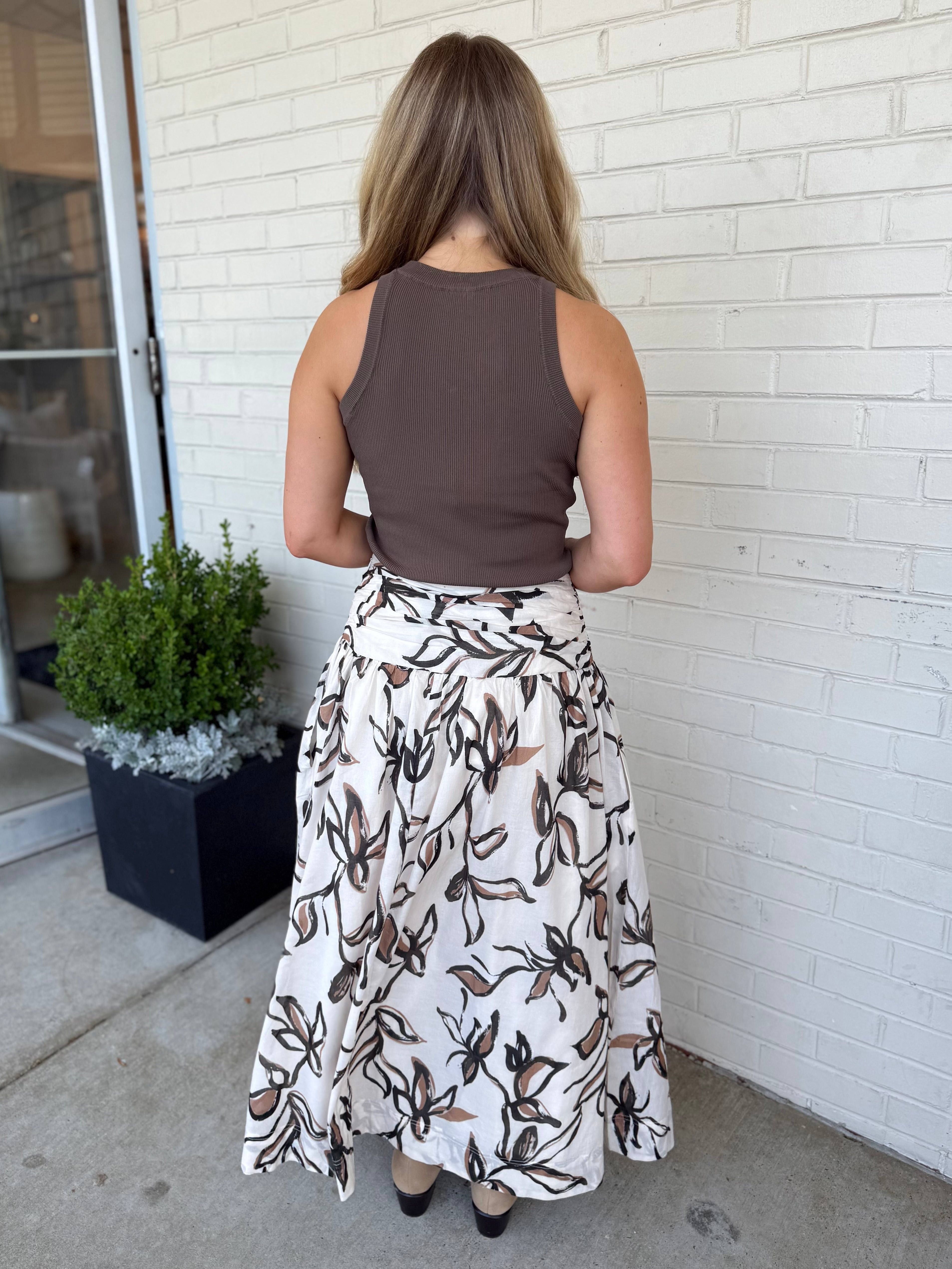 Aureum | Poppy Floral Maxi Skirt | Sweetest Stitch Boutique