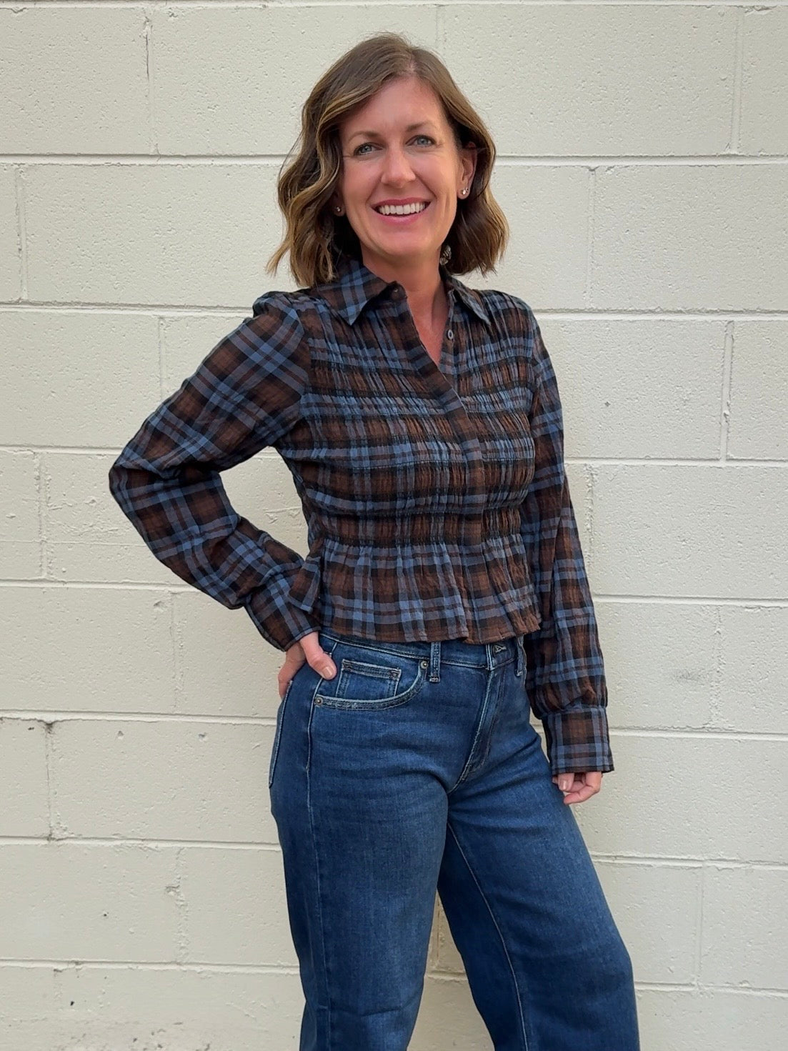 Olivaceous | Ginny Plaid Top | Sweetest Stitch Boutique Richmond VA