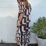 Entro | Elaina Puff Sleeve Midi Dress | Sweetest Stitch Boutique