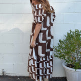 Entro | Elaina Puff Sleeve Midi Dress | Sweetest Stitch Boutique