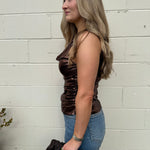 ASTR The Label | Leanne Metallic Cowl Neck Top | Sweetest Stitch