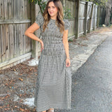 Maggie Gingham Midi Dress