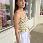 By Together | Everland Lemon Floral Tube Top | Sweetest Stitch