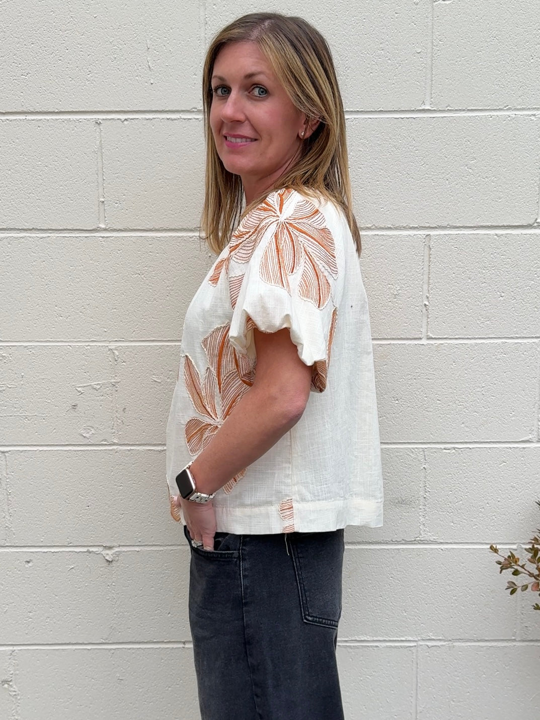 THML | Madelyn Puff Sleeve Top | Sweetest Stitch