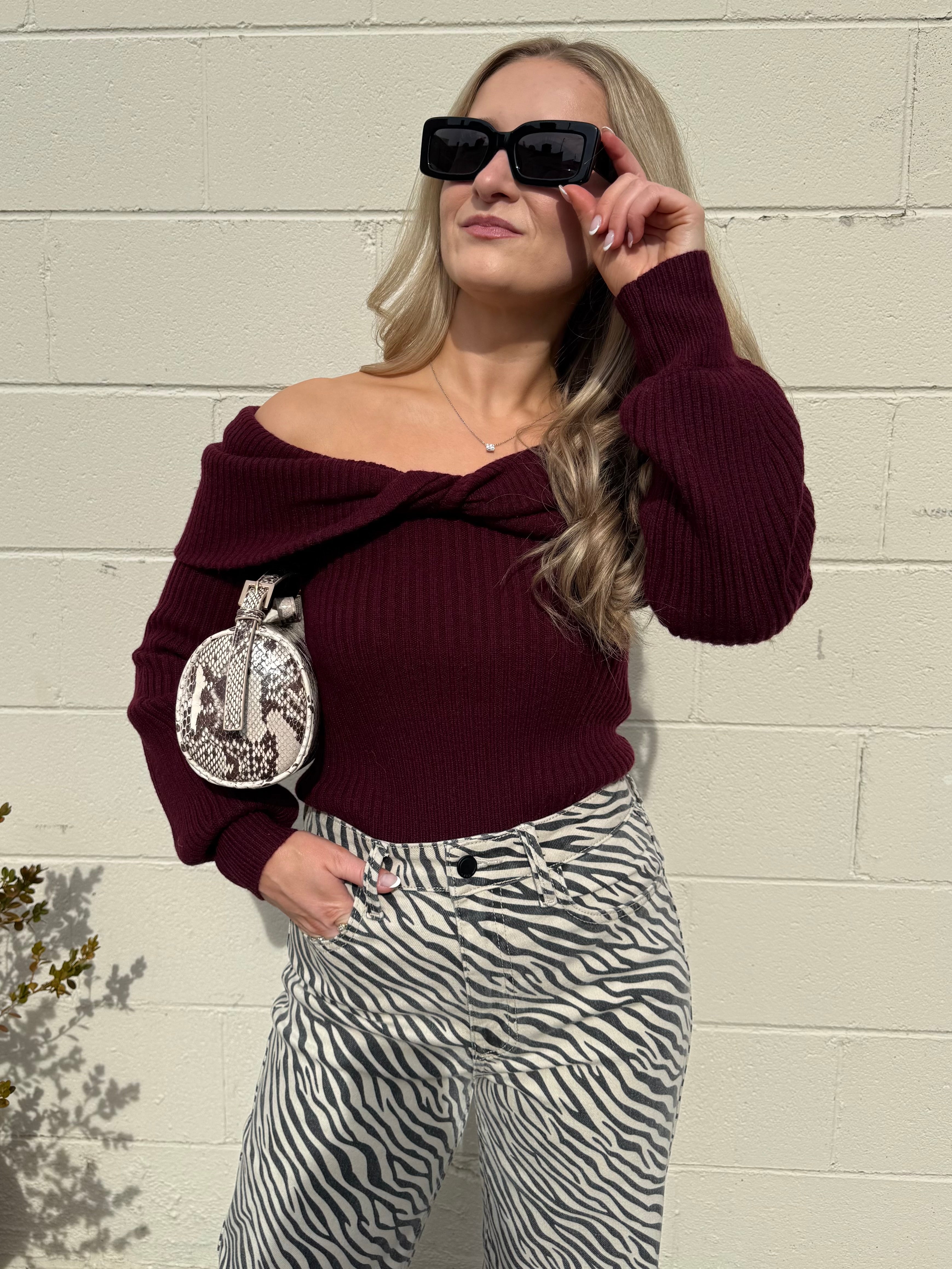 ASTR The Label | Tilde Twist Off Shoulder Sweater | Sweetest Stitch