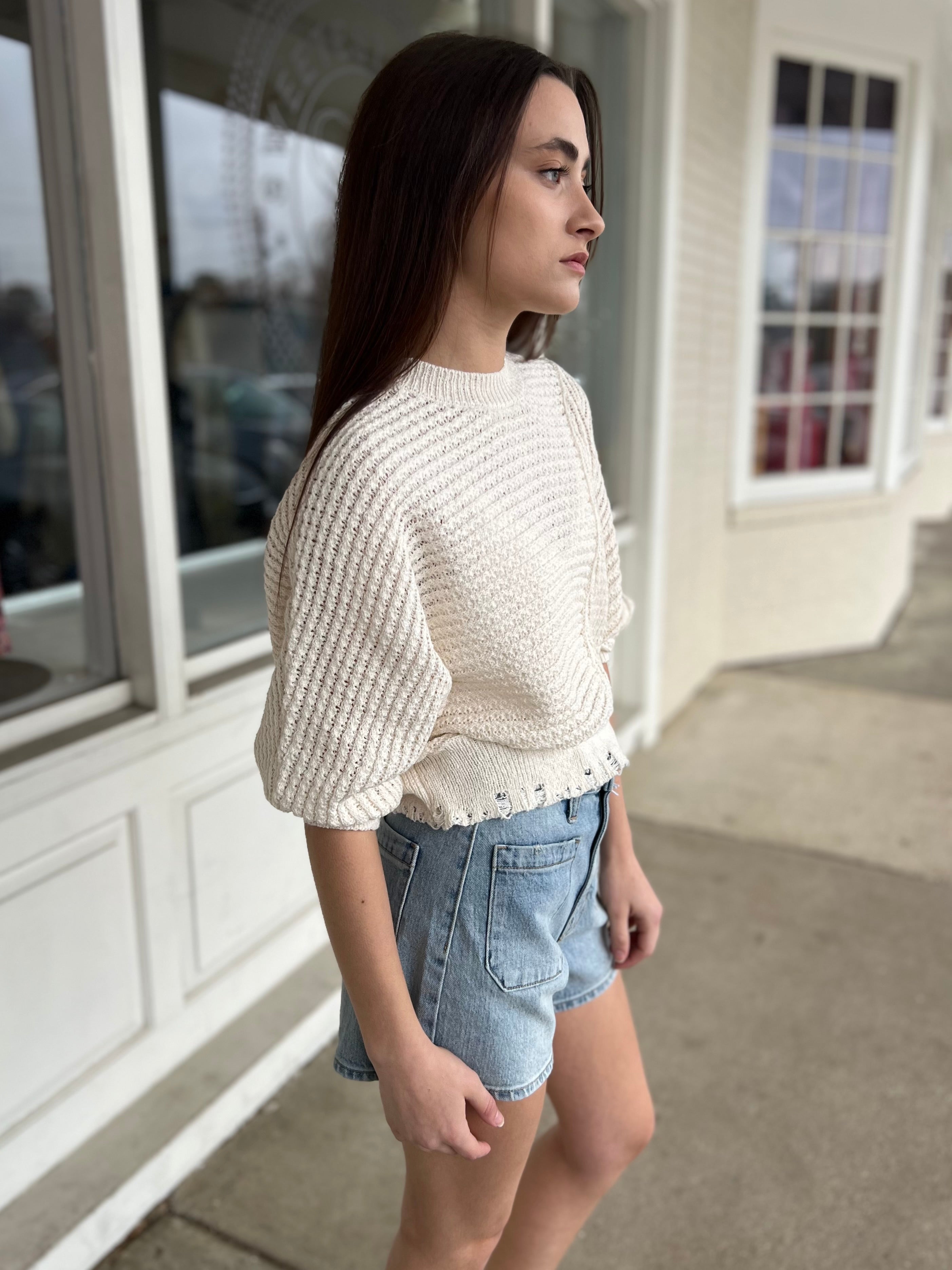 By Together | Zari Distressed Sweater | Sweetest Stitch