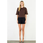 THML | Margot Flower Short Sleeve Sweater | Sweetest Stitch Boutique
