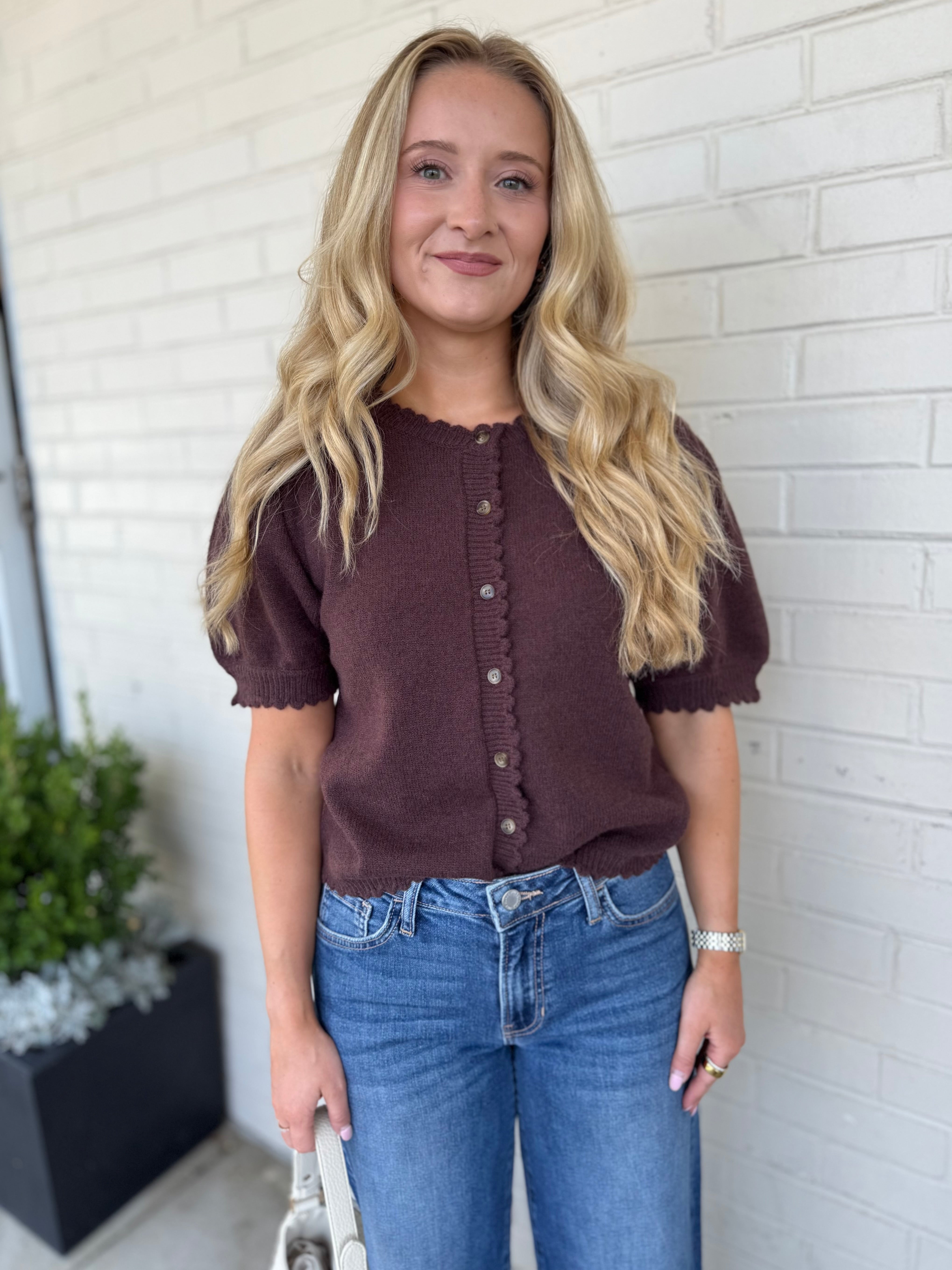 Entro | River Short Sleeve Knit Cardigan | Sweetest Stitch Boutique