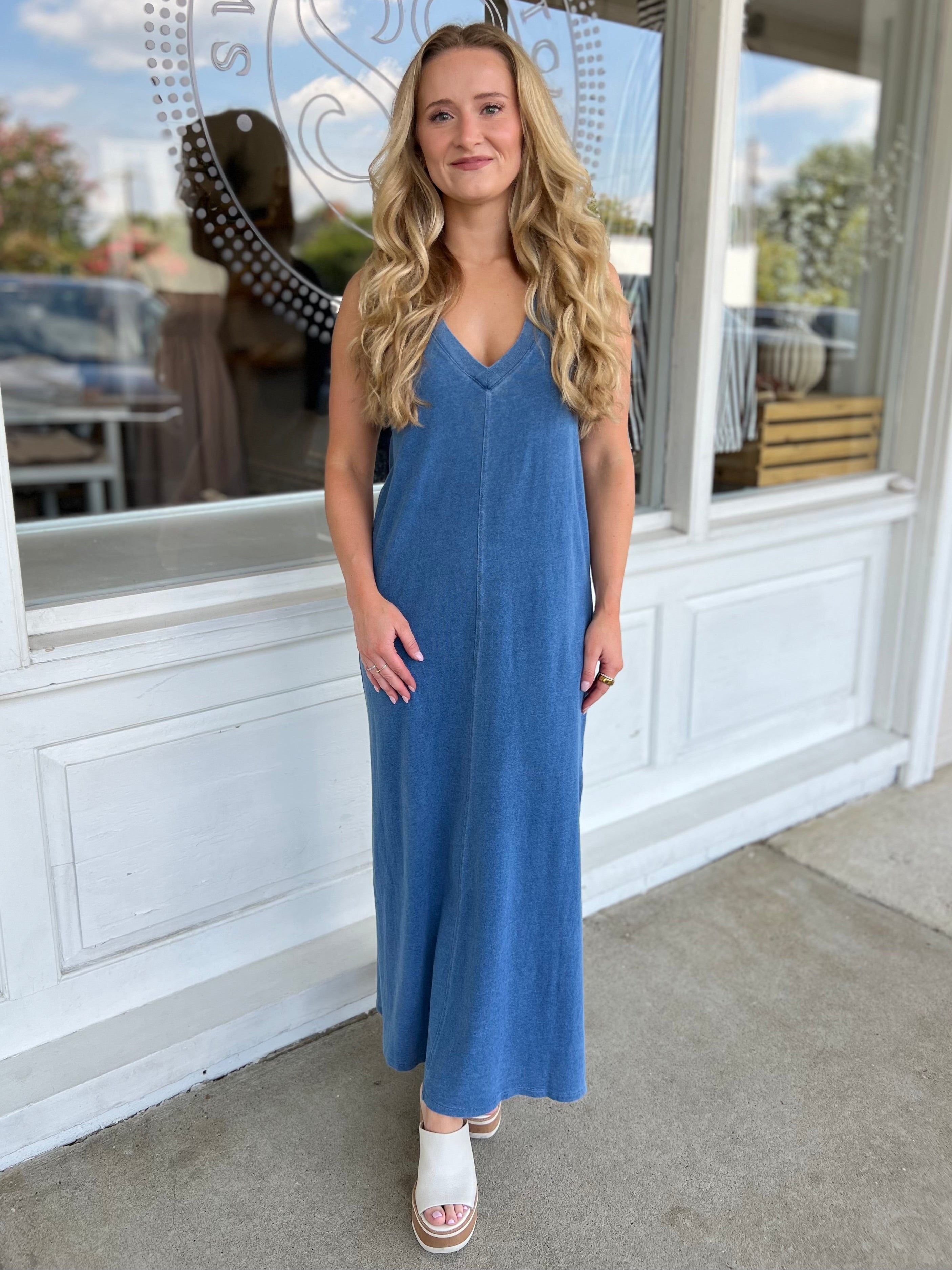 Z Supply | Palisades Jersey Denim Dress | Sweetest Stitch