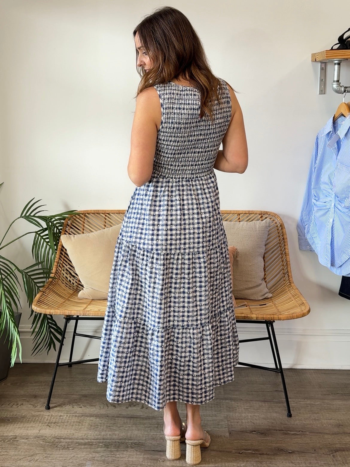 THML | Murphy Sleeveless Gingham Midi Dress | Sweetest Stitch