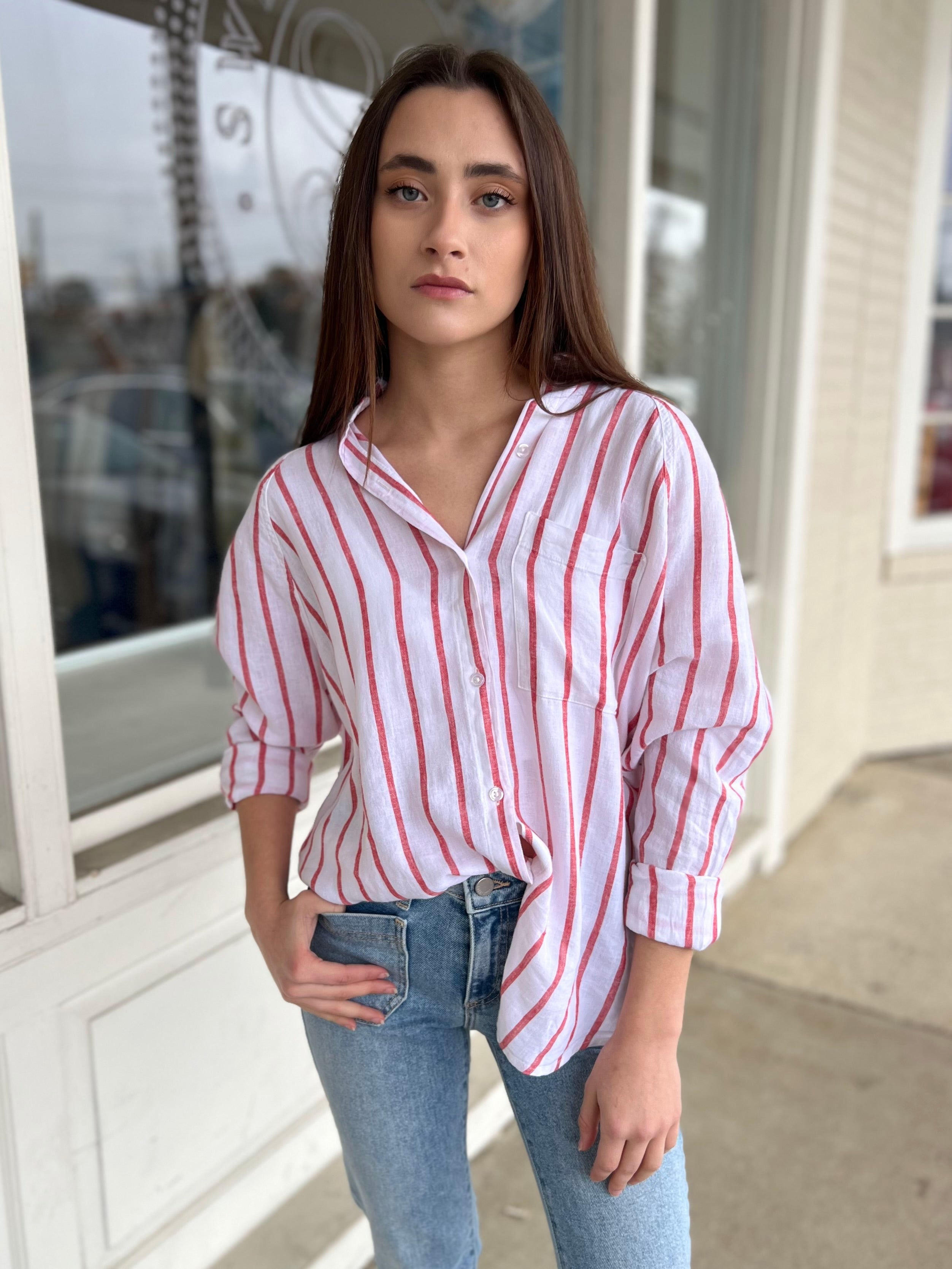Z Supply | The Perfect Line Button Down | Sweetest Stitch
