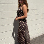 Olivaceous | Chloe Polka Dot Midi Dress | Sweetest Stitch Boutique