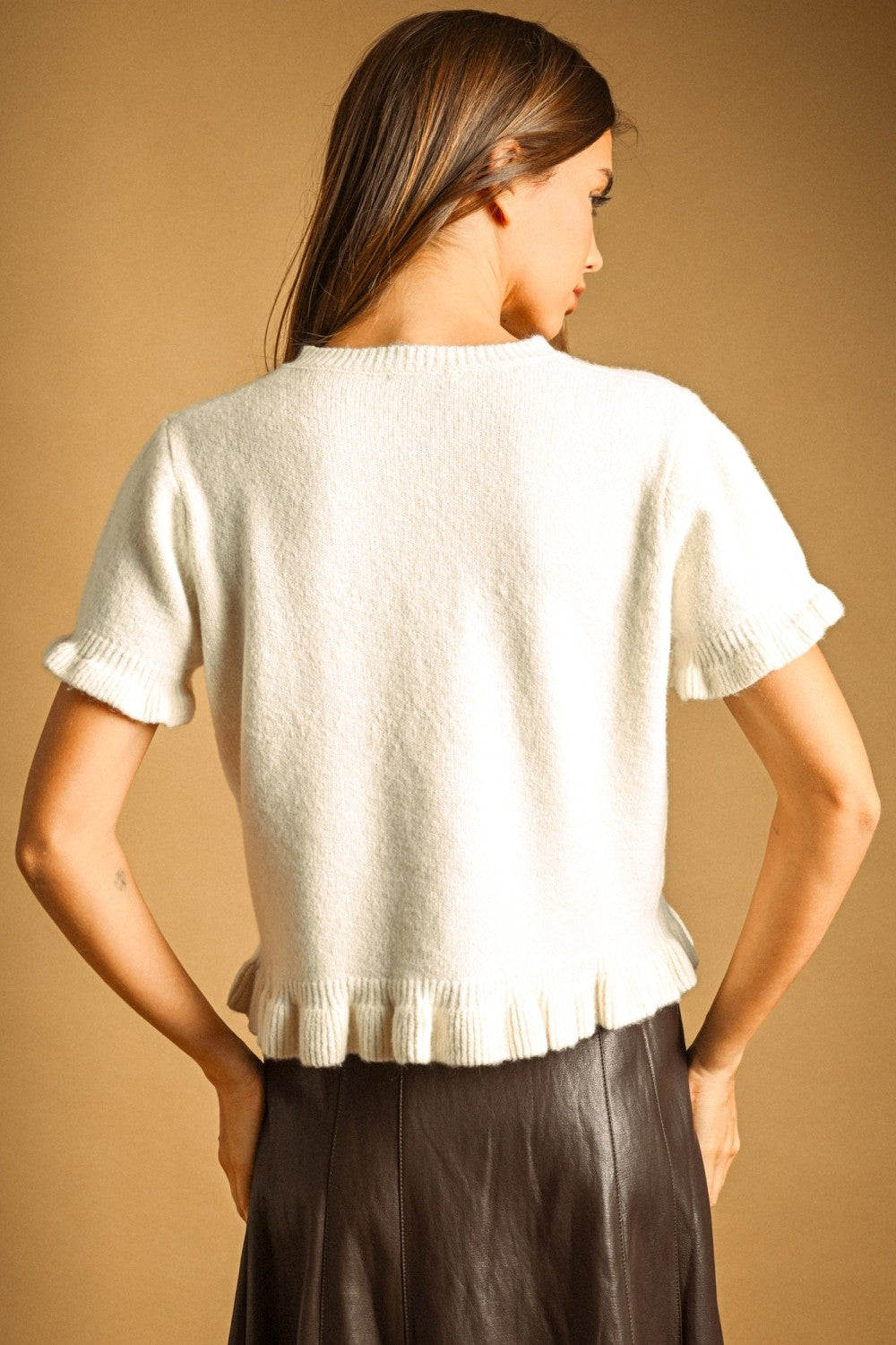 Miou Muse | Jess Ruffle Hem Sweater | Sweetest Stitch Boutique RVA