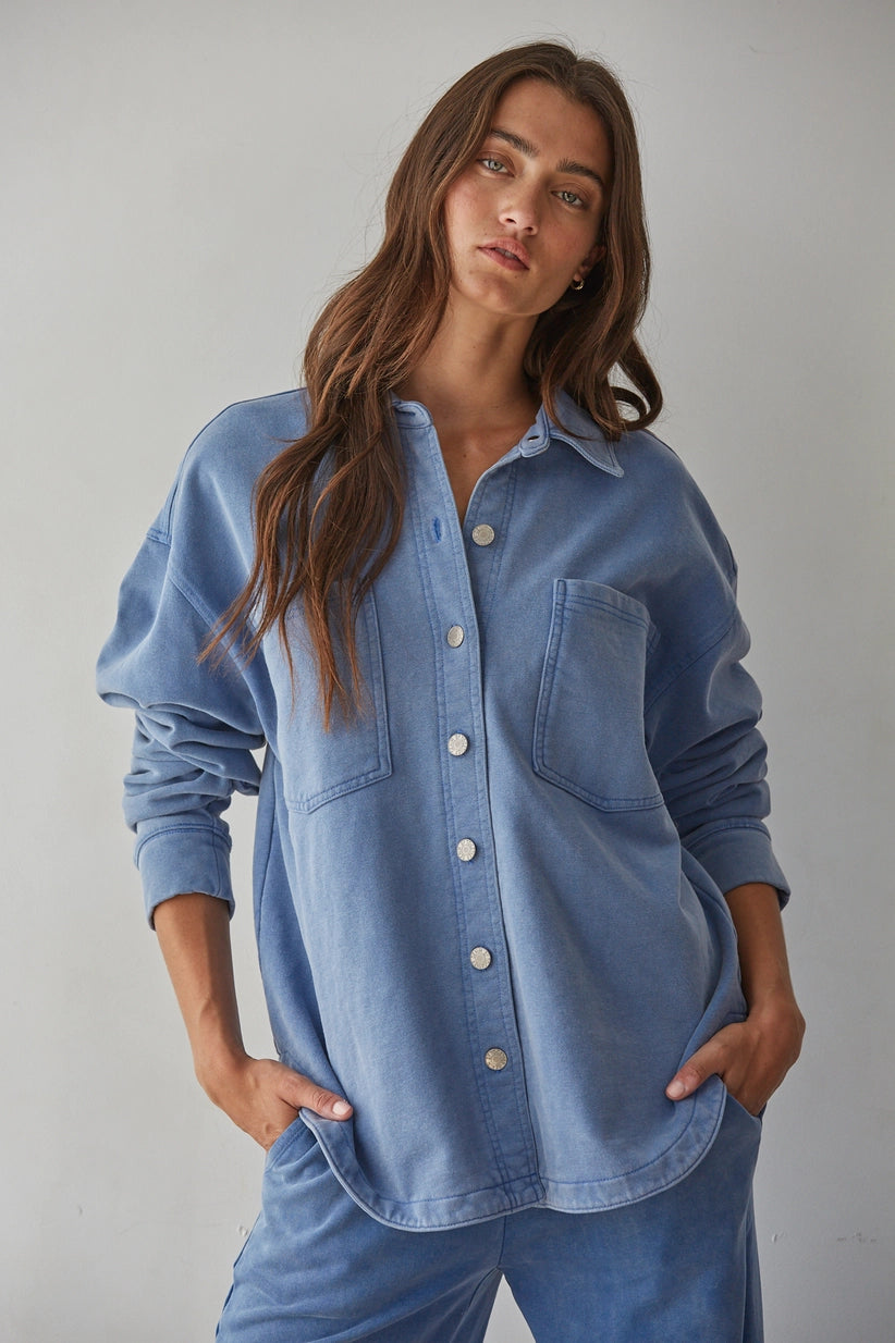 By Together | Kaydee Button Front Shacket | Sweetest Stitch Boutique