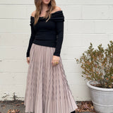 Current Air | Aylin Pleated Maxi Skirt | Sweetest Stitch Boutique 