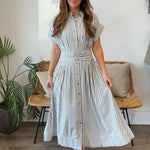 Entro | Shirley Striped Midi Dress | Sweetest Stitch Boutique Richmond
