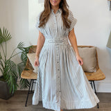 Entro | Shirley Striped Midi Dress | Sweetest Stitch Boutique Richmond