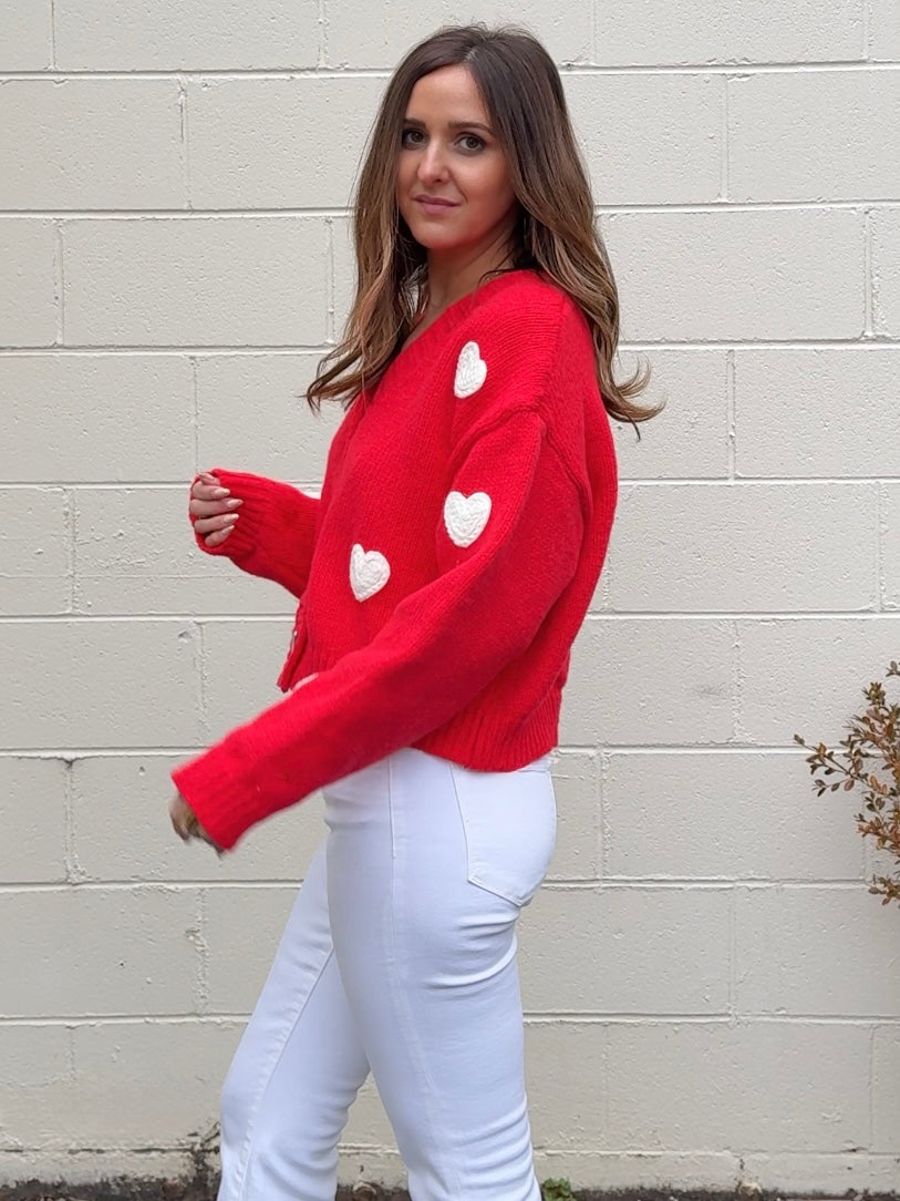 Buttermelon | Cheri Heart Cardigan Sweater | Sweetest Stitch