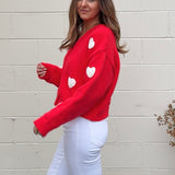 Buttermelon | Cheri Heart Cardigan Sweater | Sweetest Stitch