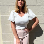 Current Air | Iris Floral Sleeve Top | Sweetest Stitch Boutique