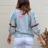 THML | Elisa Striped V-Neck Top | Sweetest Stitch Boutique Richmond